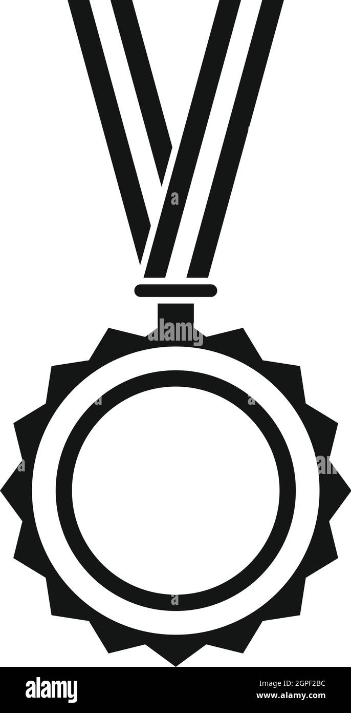 Medal icon, simple style Stock Vector