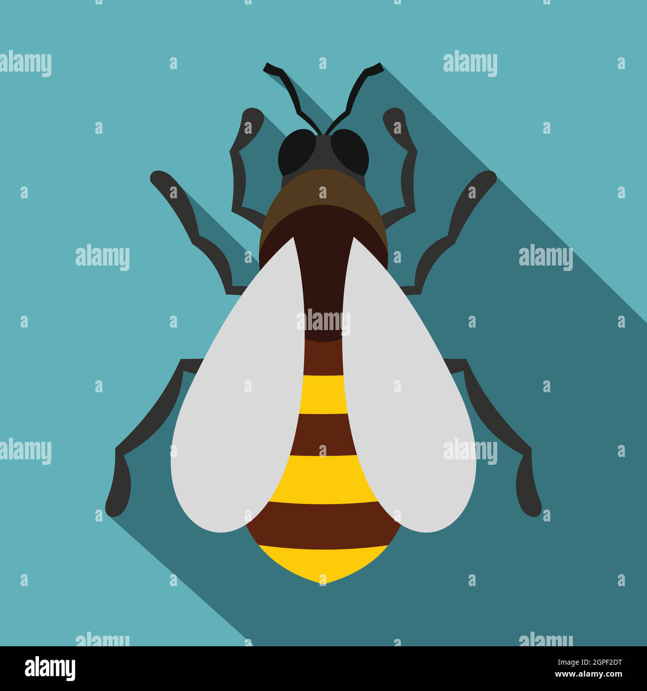Bee icon, flat style Stock Vector Image & Art - Alamy