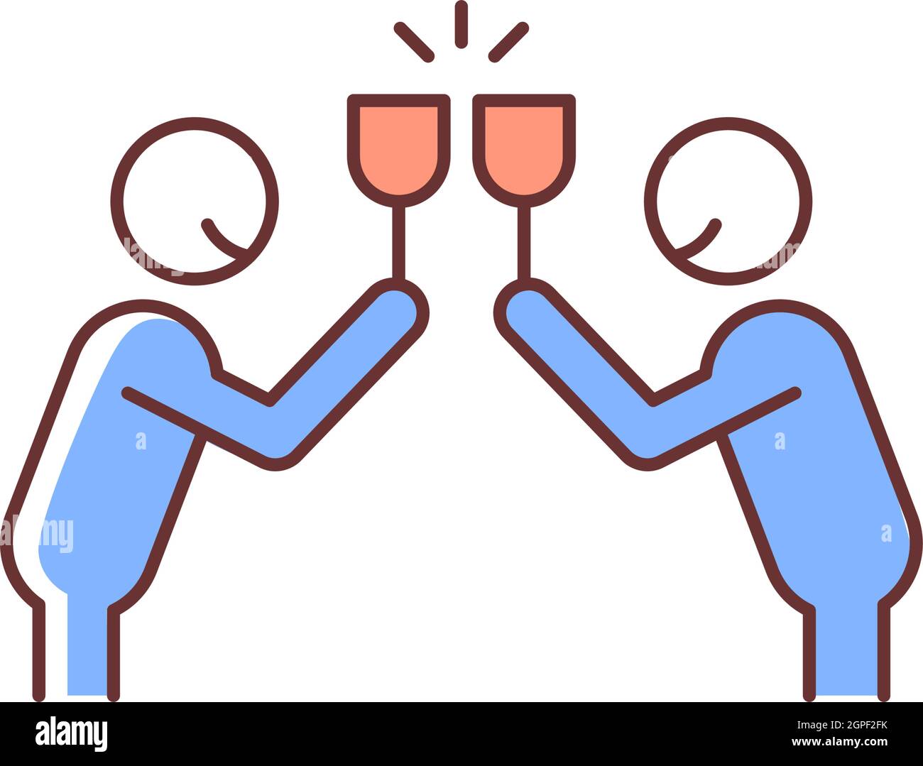 Clink Glasses Rgb Color Icon Stock Vector Image And Art Alamy 1272