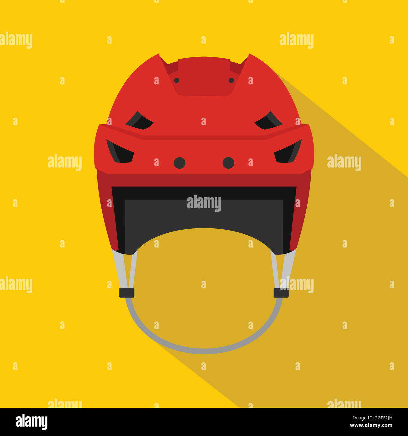 Hockey helmet icon, flat style Stock Vector Image & Art Alamy