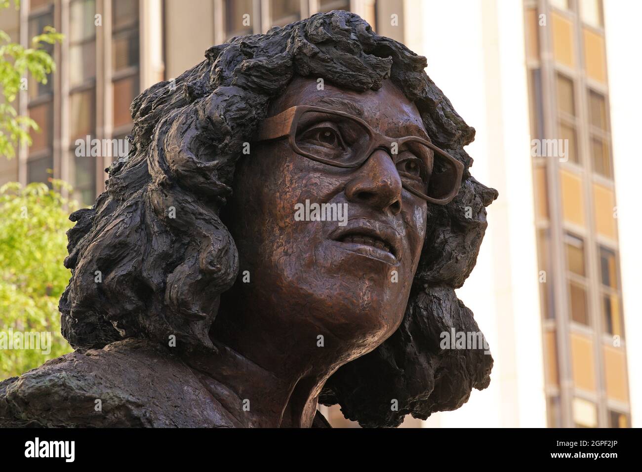The statue of Betty Campbell, Wales' first black headteacher, which was