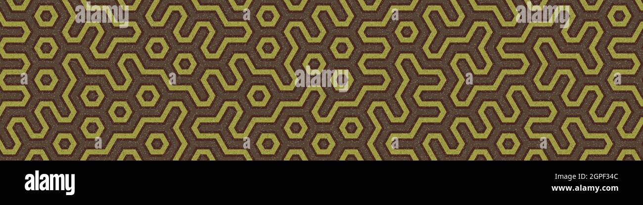 Computer-generated Hexagon Tile Connection art background design illustration Stock Vector