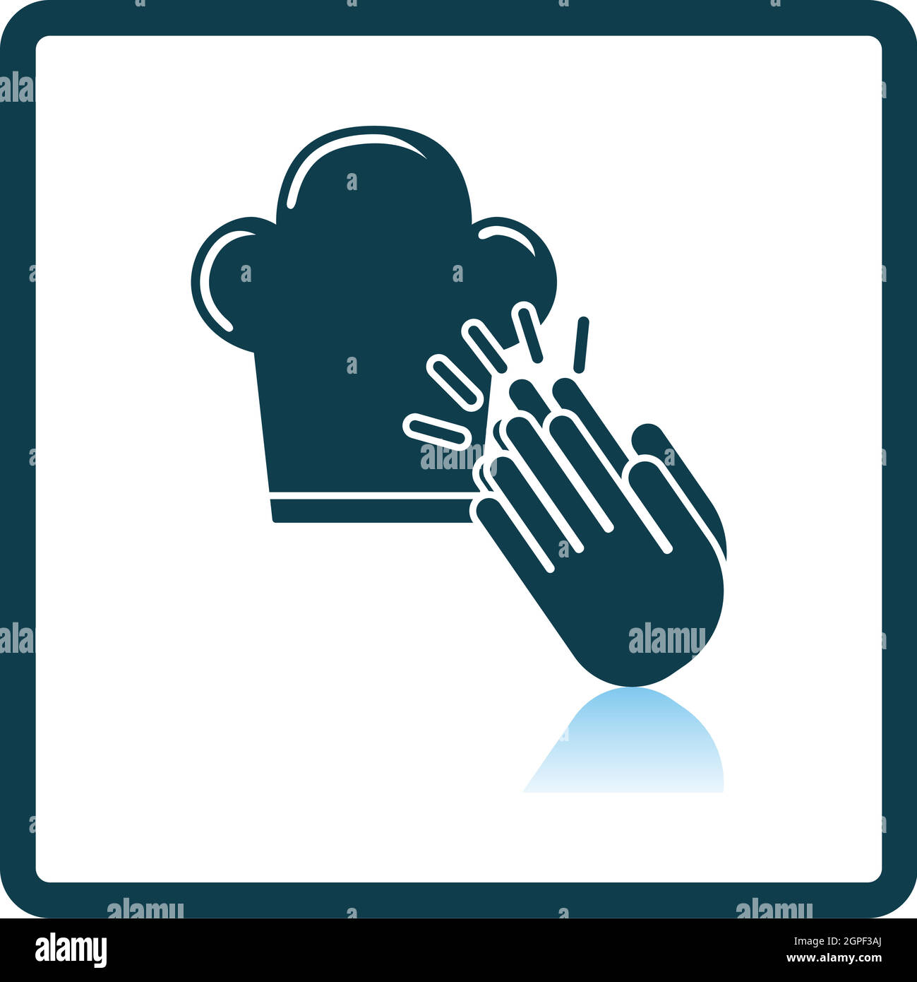 Clapping Palms To Toque Icon Stock Vector