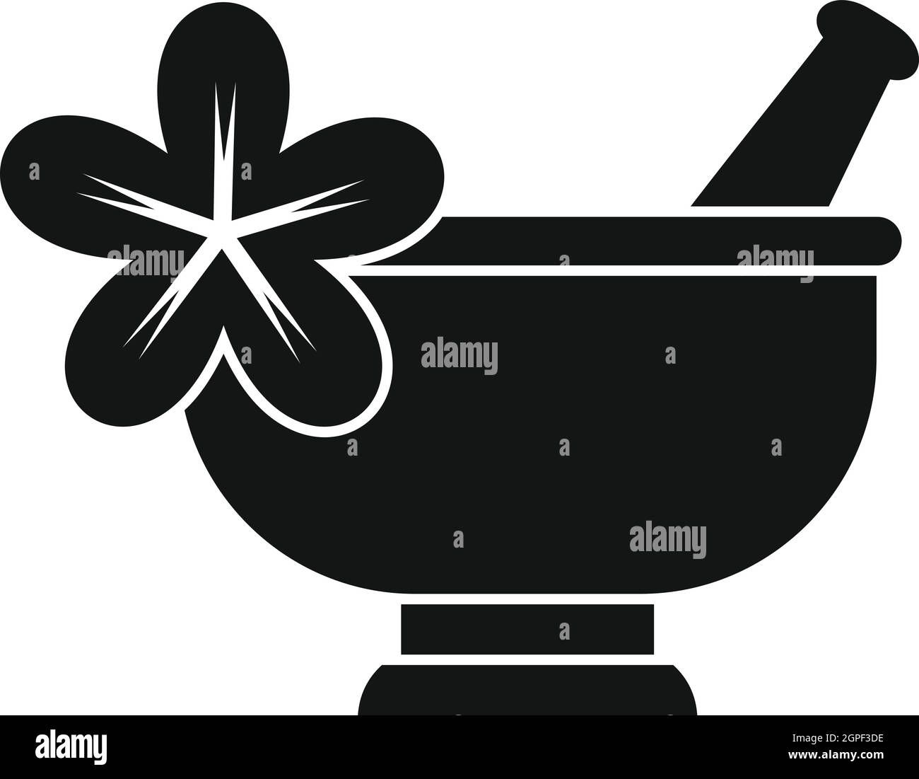 Mortar and pestle pharmacy icon, simple style Stock Vector Image & Art