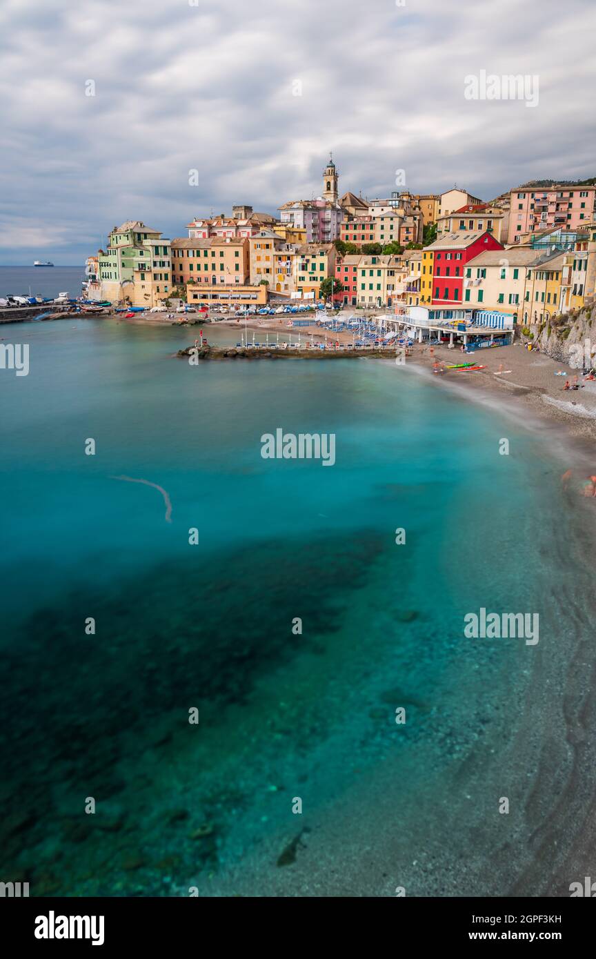 The ancient fishing village of Bogliasco, on the italian Riviera Stock Photo