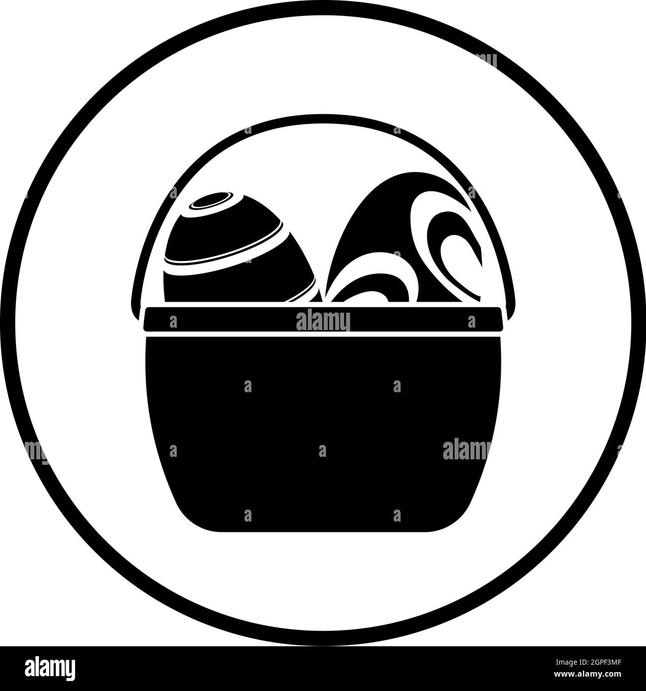 Easter Basket With Eggs Icon Stock Vector Image & Art - Alamy
