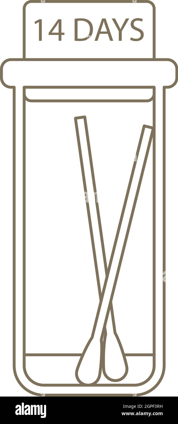 Covid Test Tube Icon Stock Vector