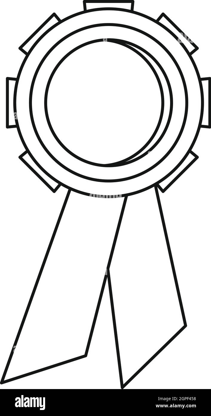 Champion medal icon, outline style Stock Vector Image & Art - Alamy