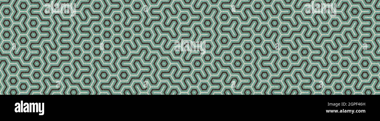 Computer-generated Hexagon Tile Connection art background design illustration Stock Vector