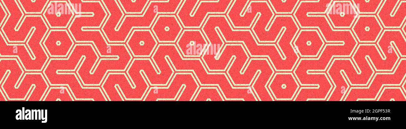Computer-generated Hexagon Tile Connection art background design illustration Stock Vector