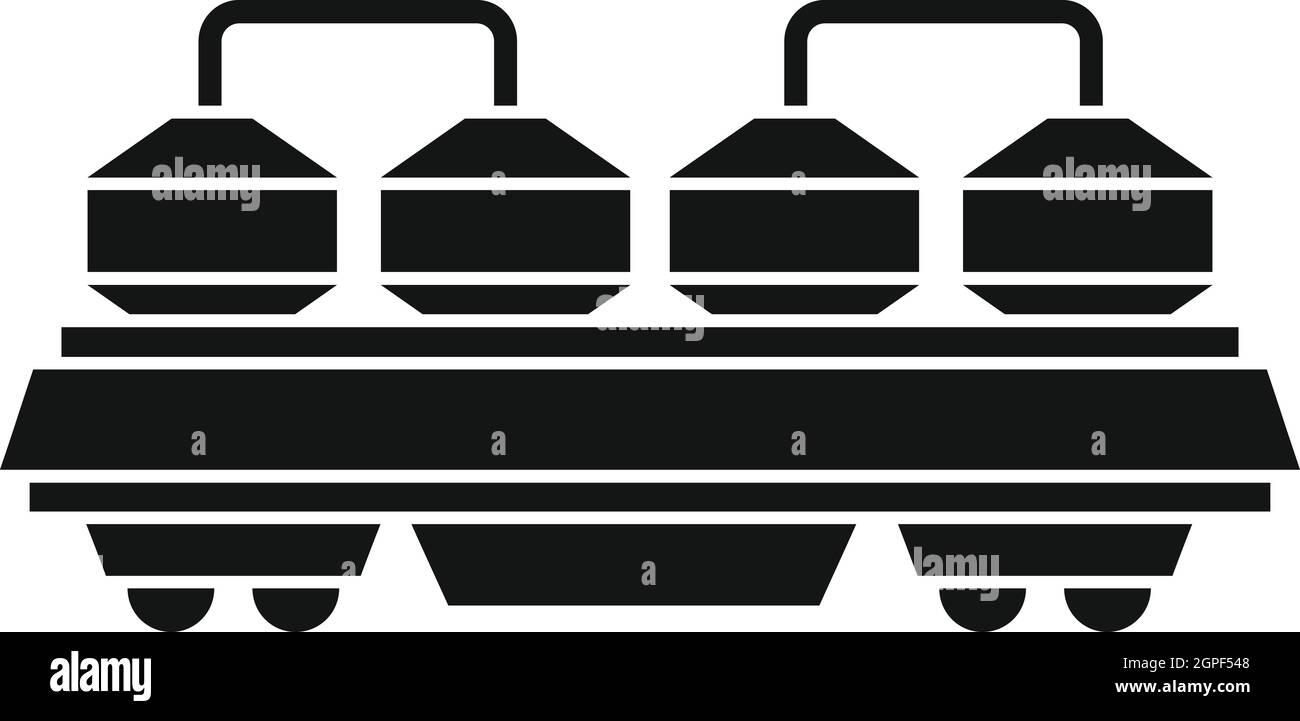 Rail wagon for cement icon, simple style Stock Vector
