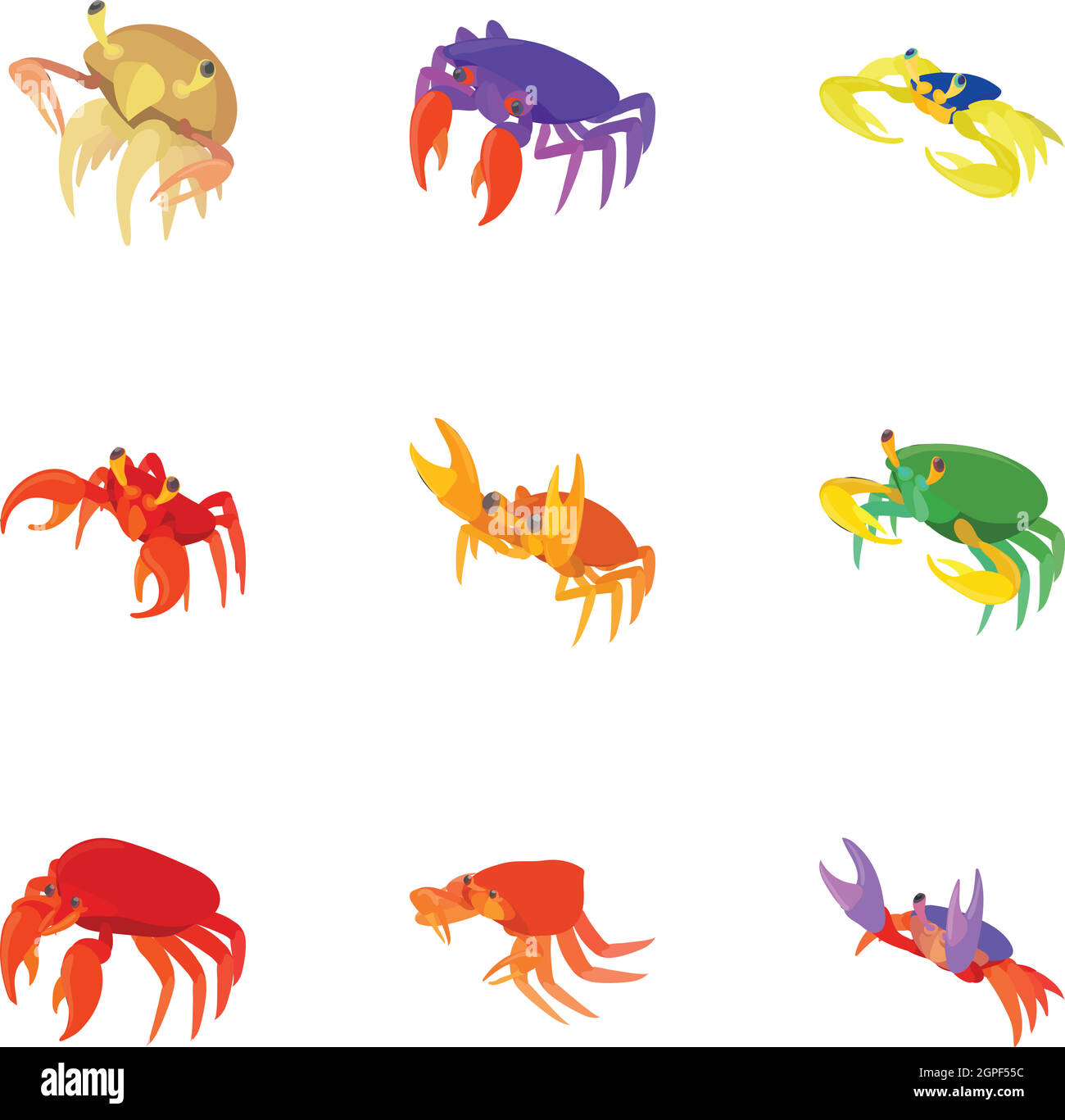 Lobster Icons Set Cartoon Style Stock Vector Image Art Alamy