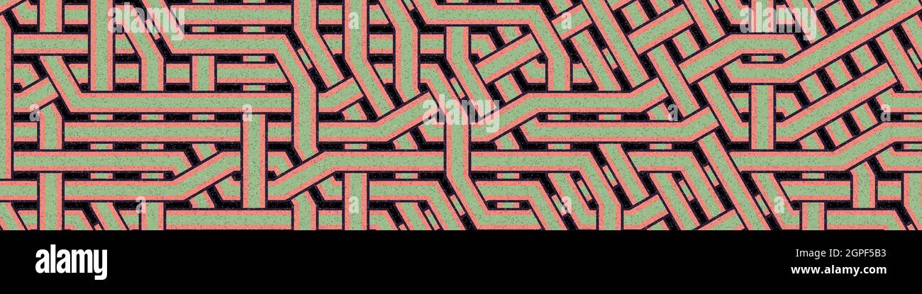 Computer-generated Hexagon Tile Connection art background design illustration Stock Vector