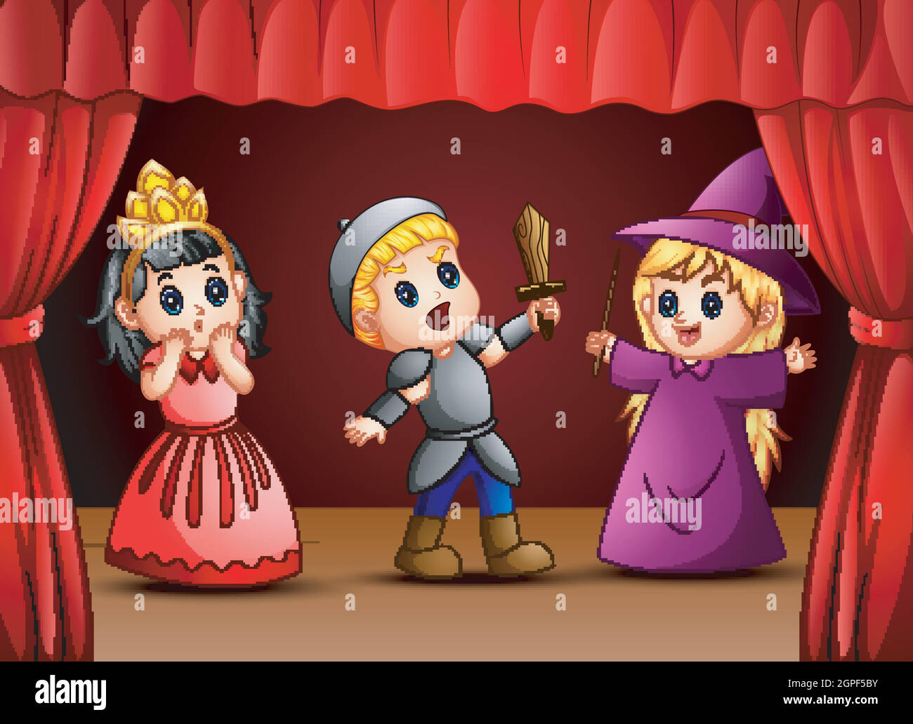 Drama kids Stock Vector Images - Alamy