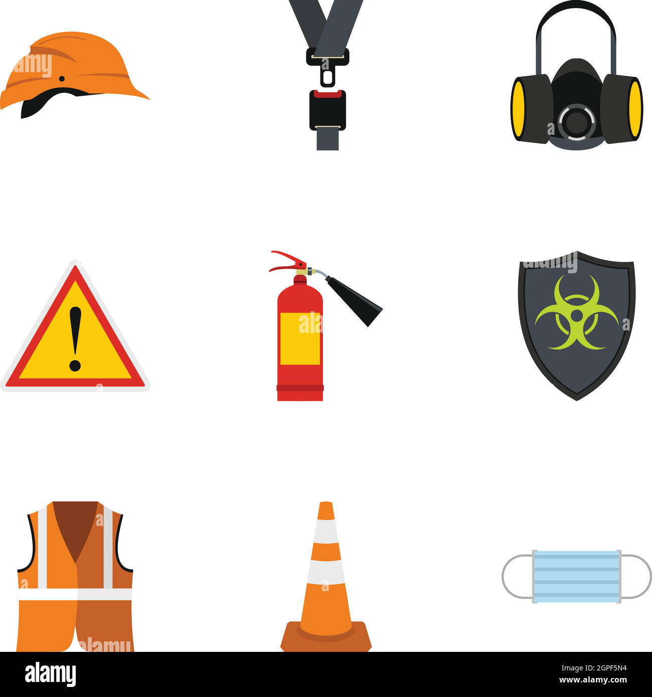 Repairs icons set, flat style Stock Vector