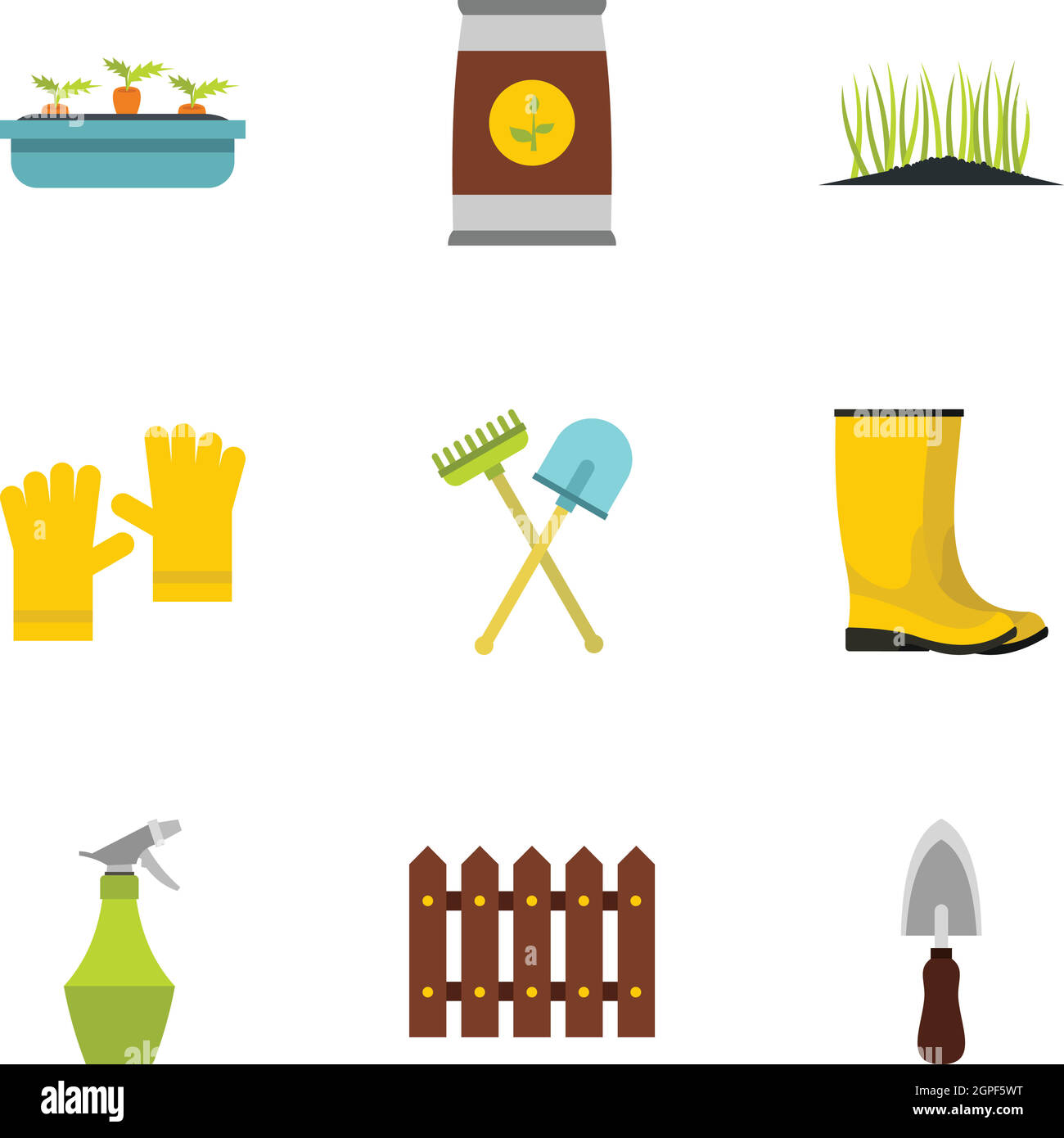 Agriculture icons set, flat style Stock Vector Image & Art - Alamy