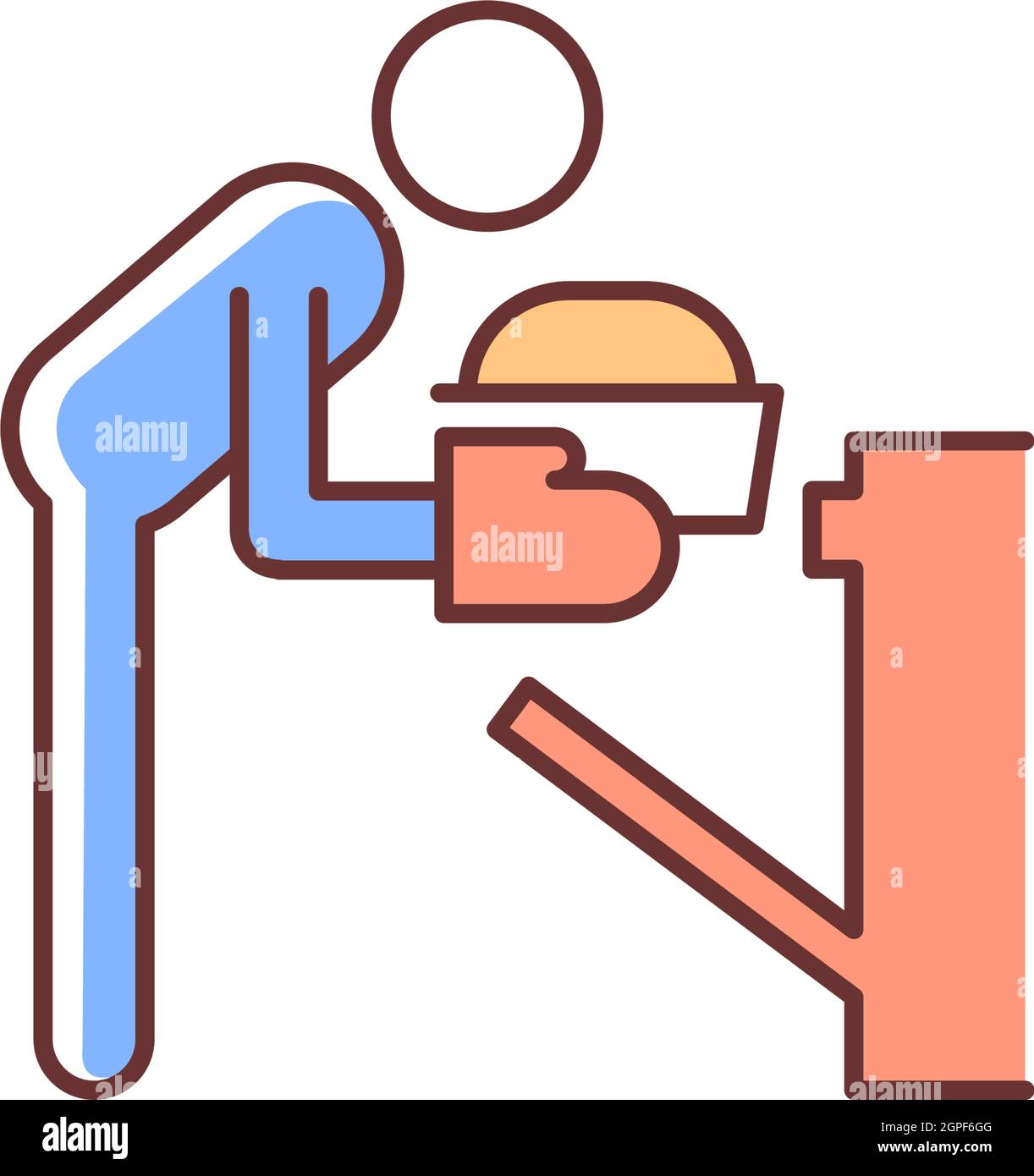 Bake RGB color icon Stock Vector