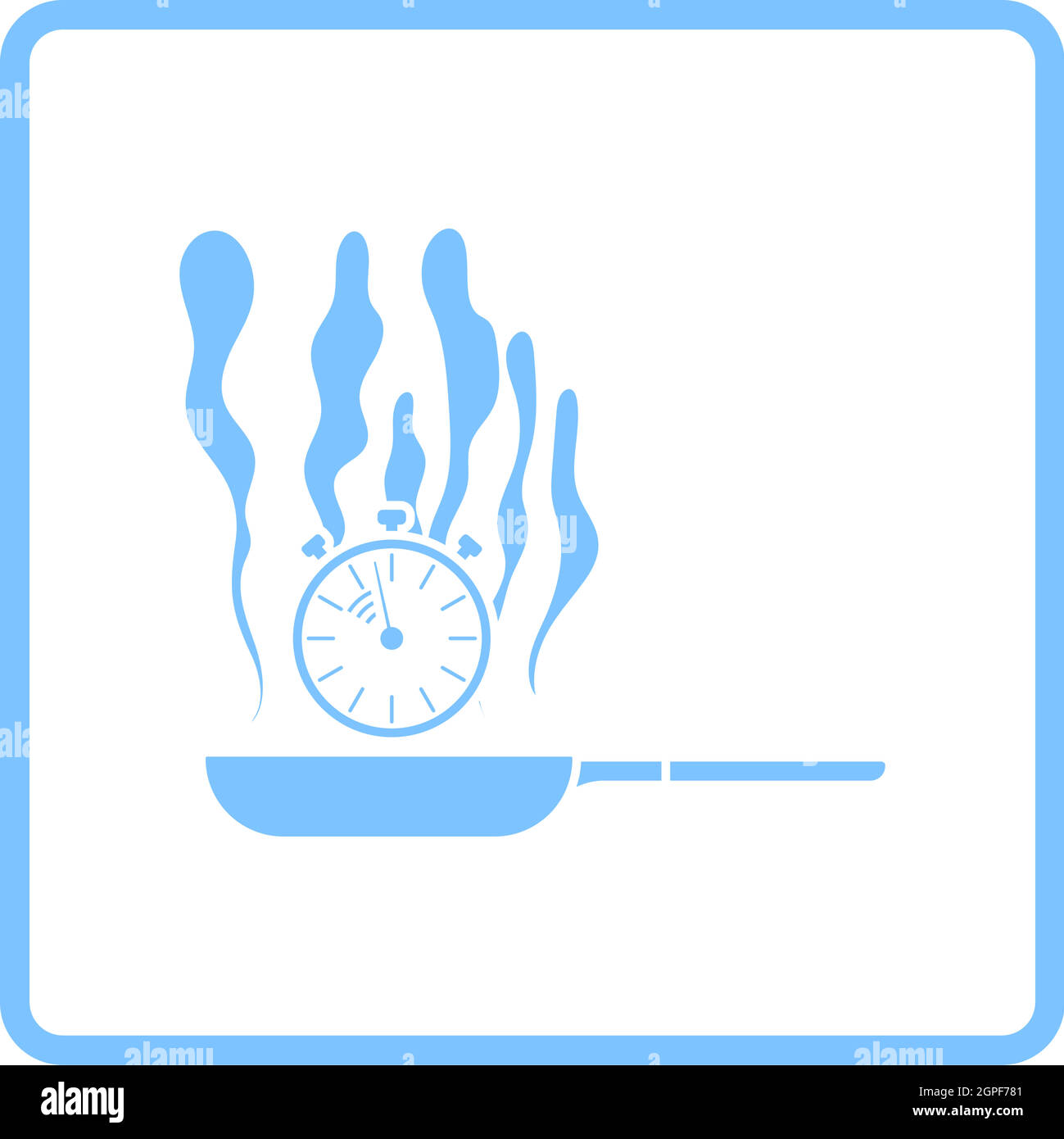 Pan With Stopwatch Icon Stock Vector