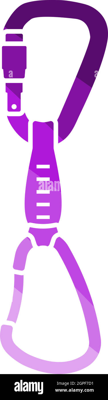 Alpinist Quickdraw Icon Stock Vector