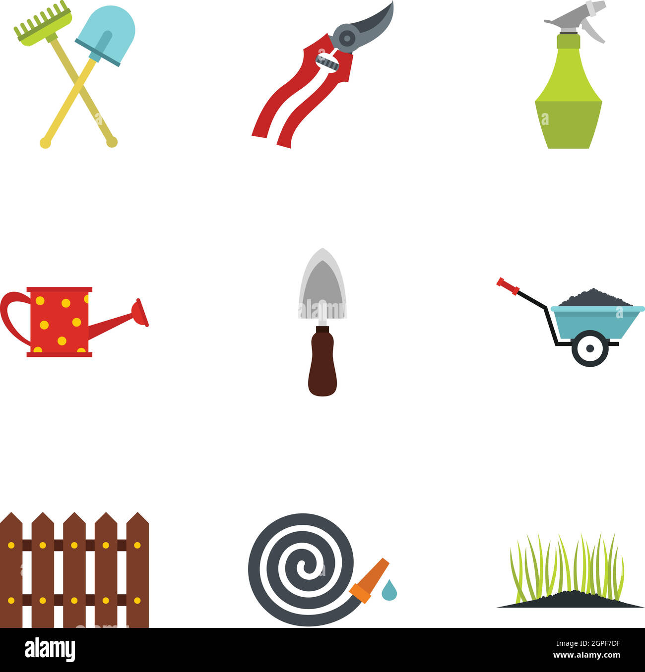 Farm icons set, flat style Stock Vector Image & Art - Alamy