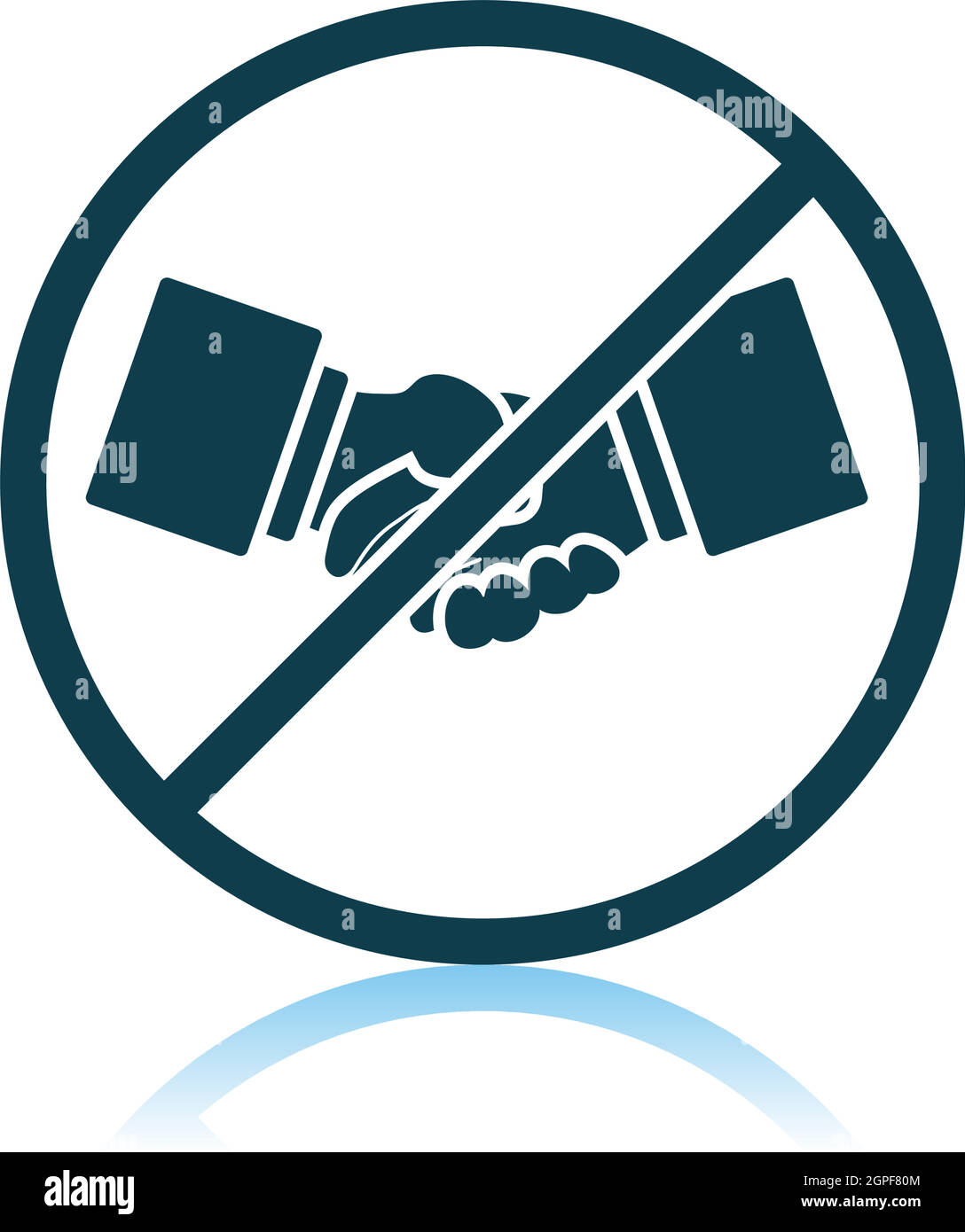 No Hand Shake Icon Stock Vector
