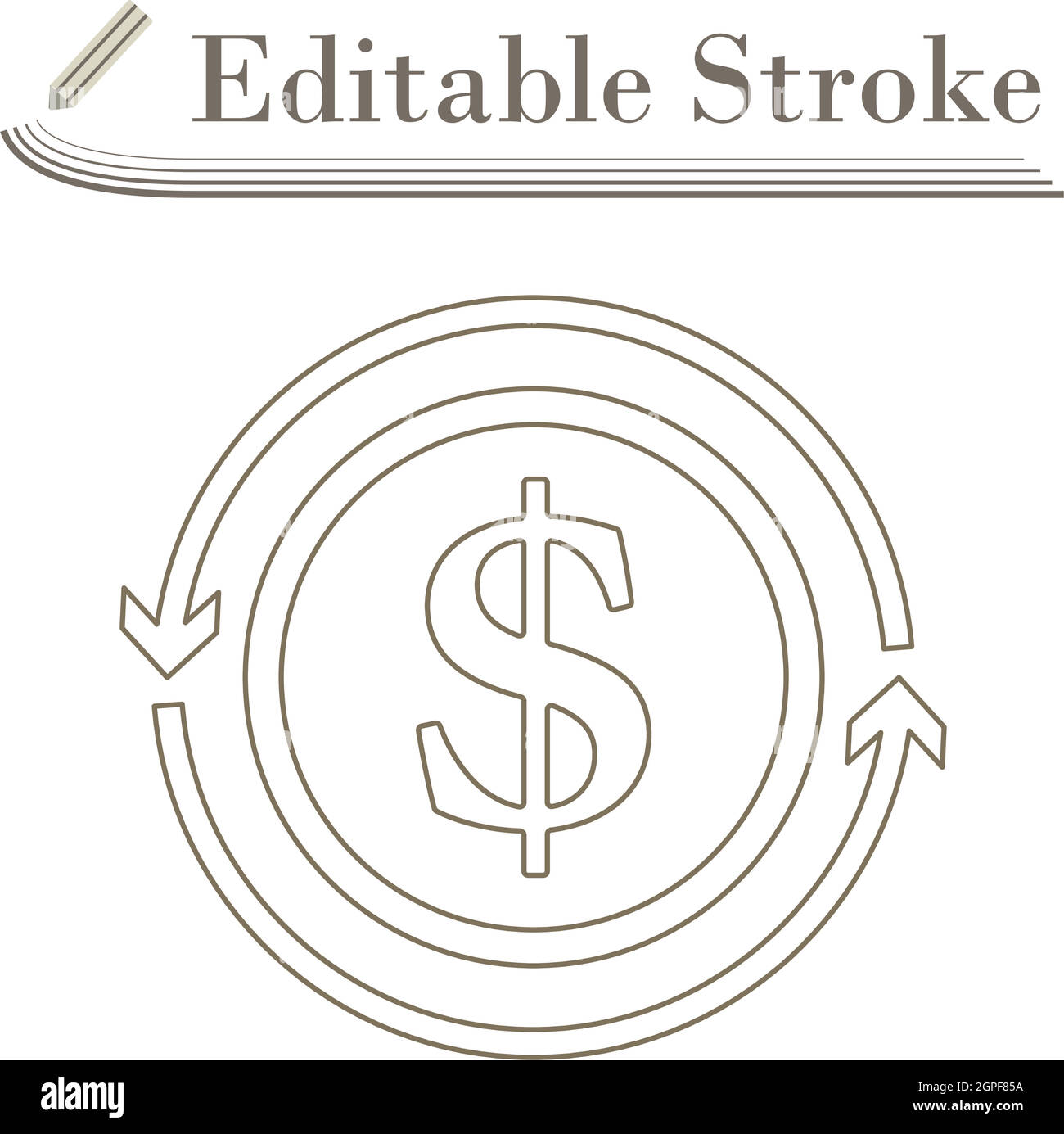 Cash Back Coin Icon Stock Vector