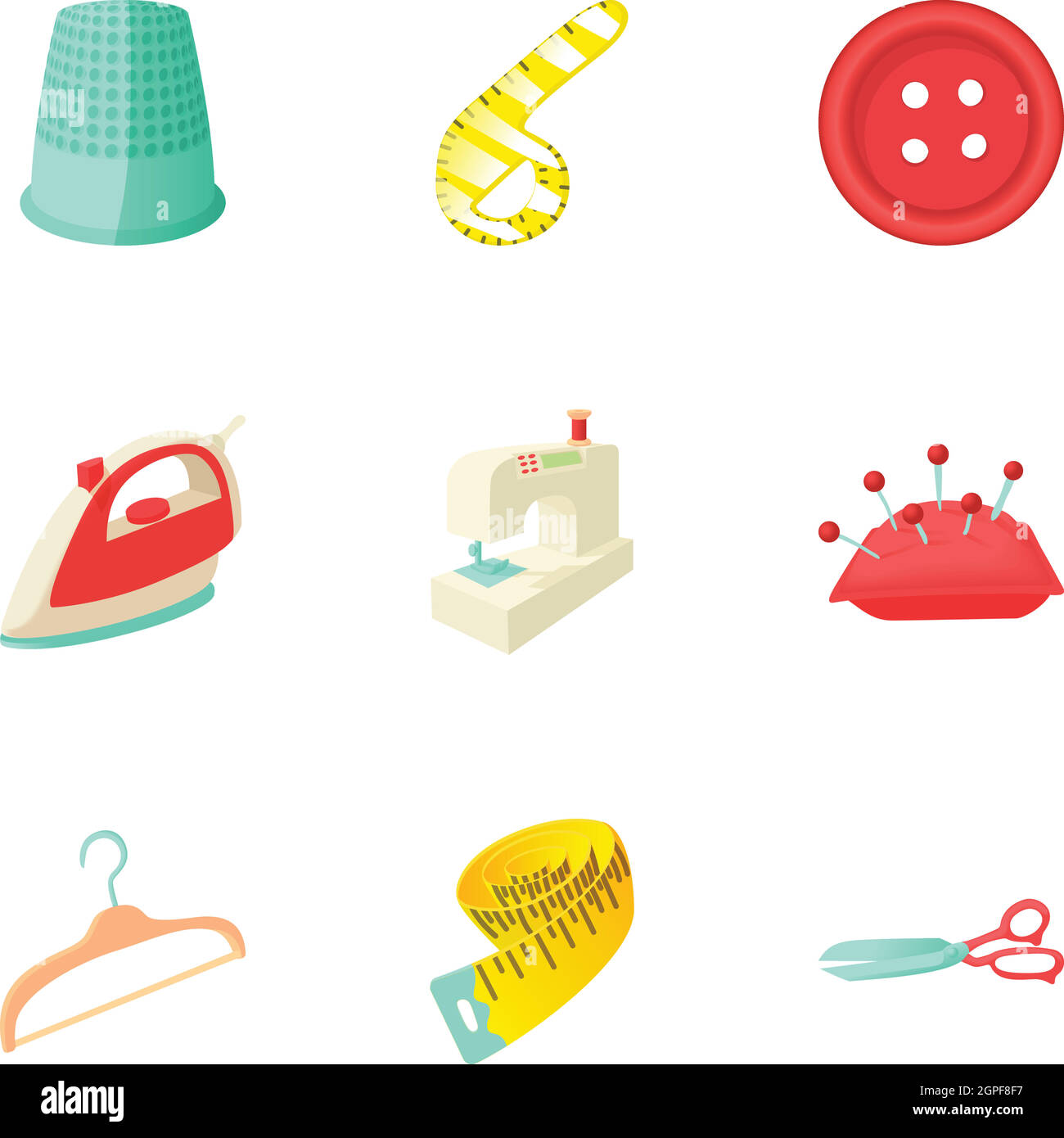 Patching of clothes icons set, cartoon style Stock Vector Image & Art ...
