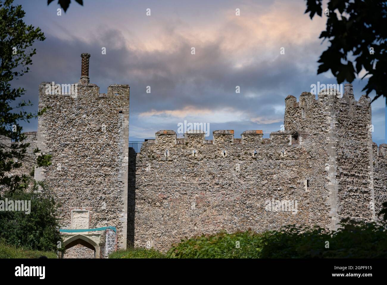 Framlingham Castle in market town in Suffolk Stock Photo