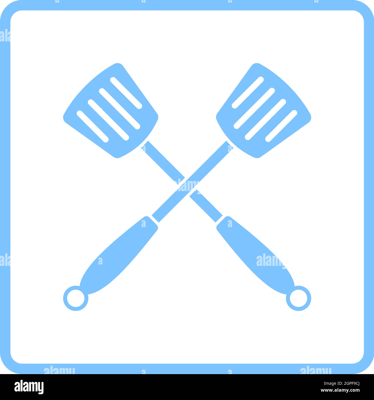 Crossed Frying Spatula Stock Vector