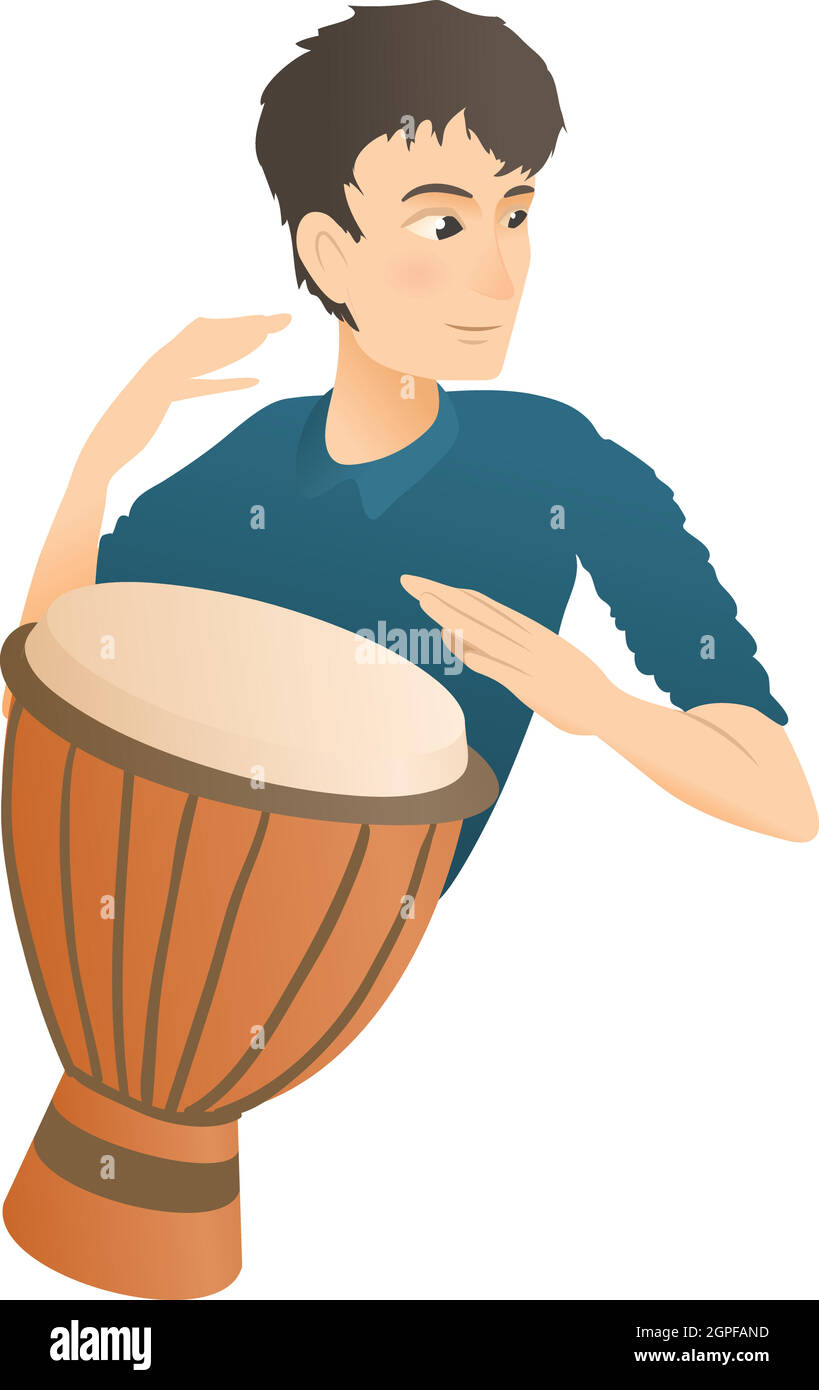 Man with drum Stock Vector Images - Alamy