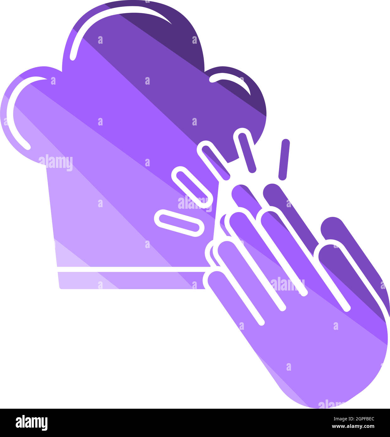 Clapping Palms To Toque Icon Stock Vector