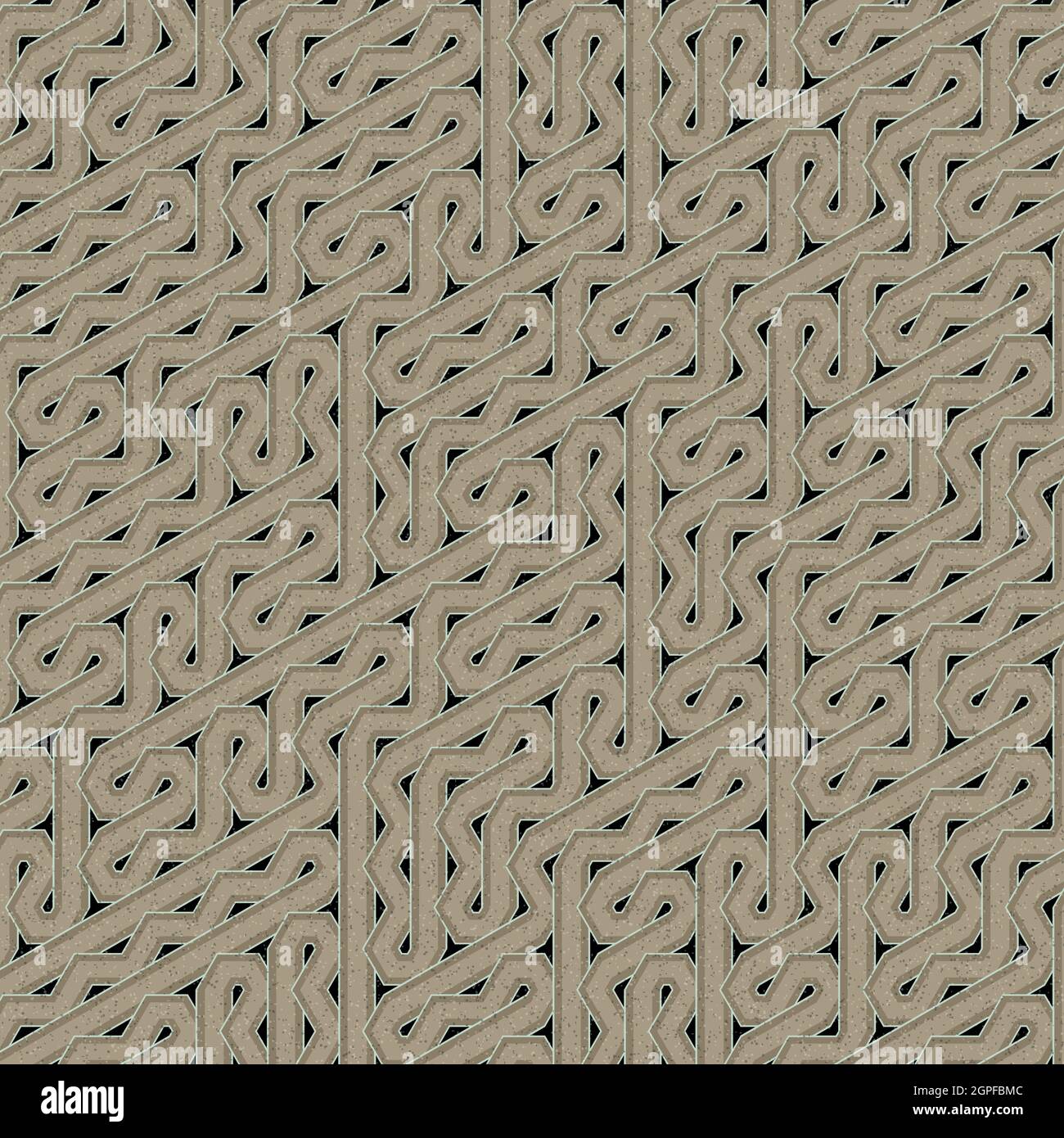 Computer-generated Hexagon Tile Connection art background design illustration Stock Vector