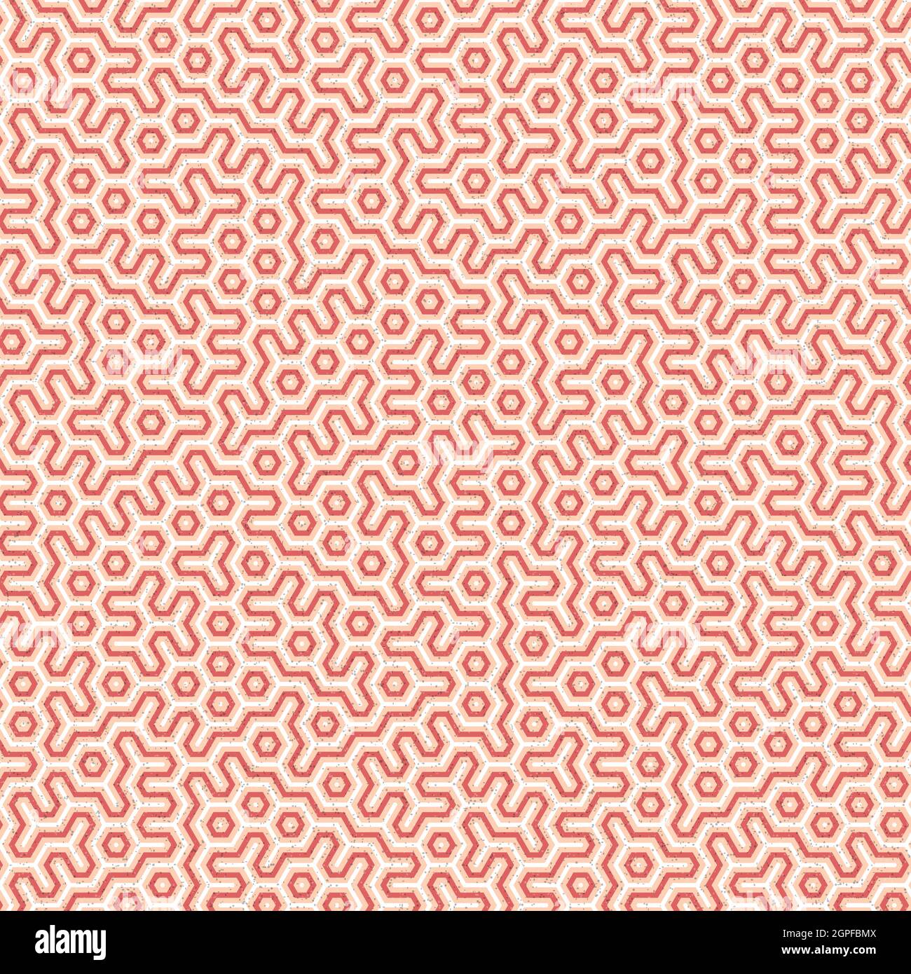 Computer-generated Hexagon Tile Connection art background design illustration Stock Vector