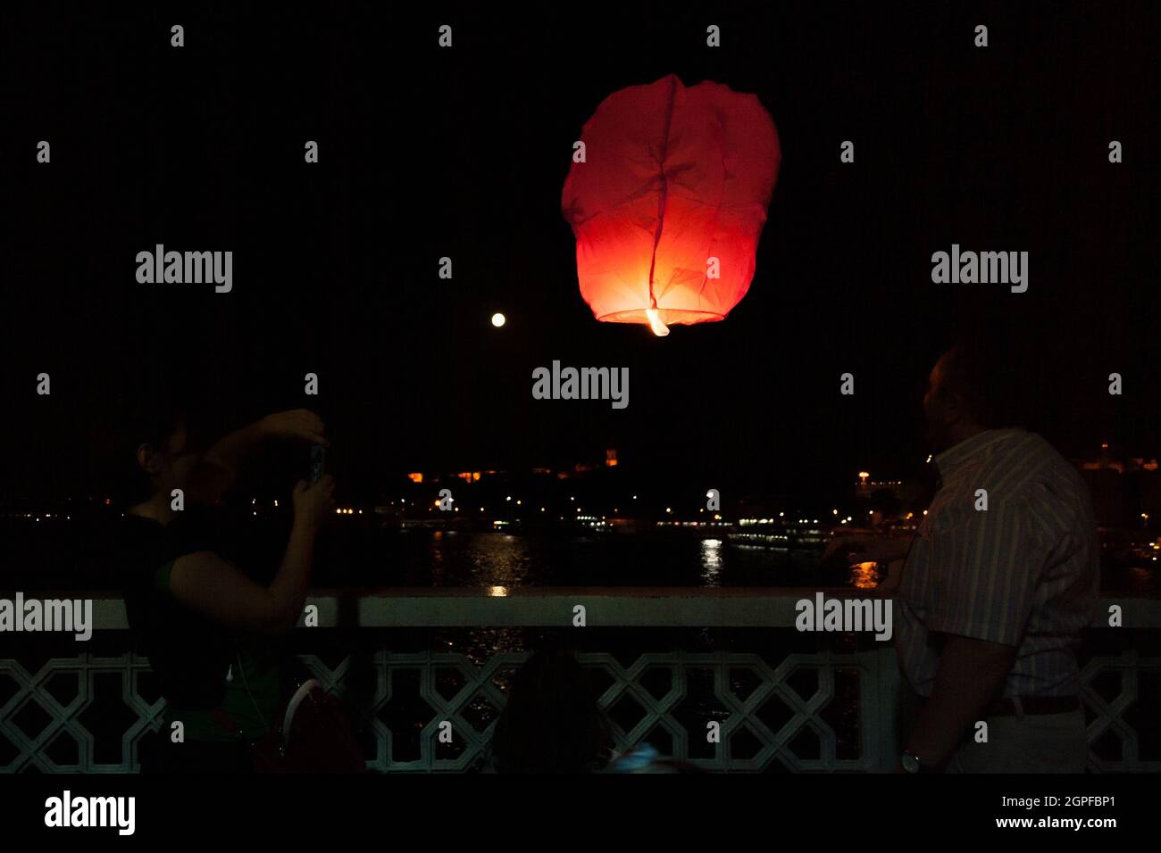 Releasing sky lantern hi-res stock photography and images - Alamy
