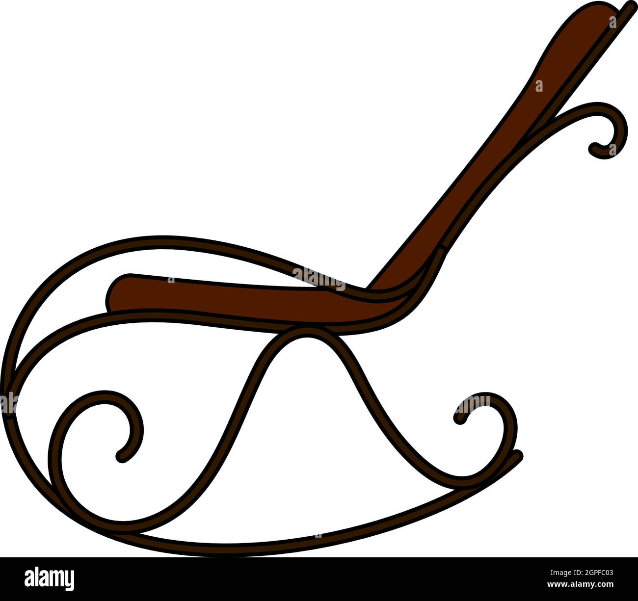 Rocking Chair Icon Stock Vector Image & Art Alamy