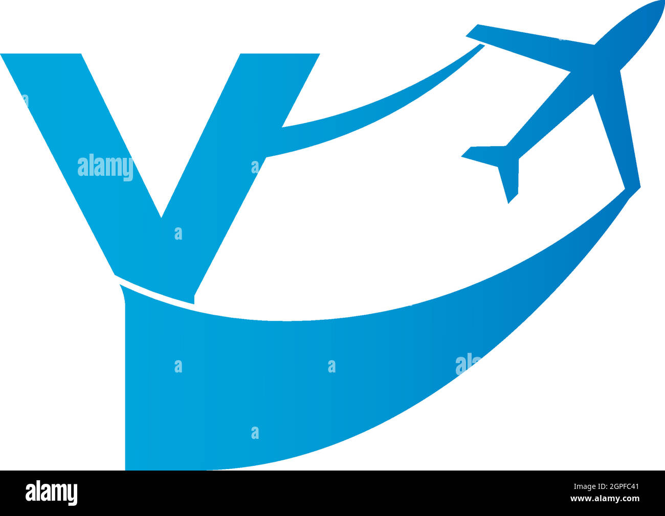 Letter Y with plane logo icon design vector illustration Stock Vector ...