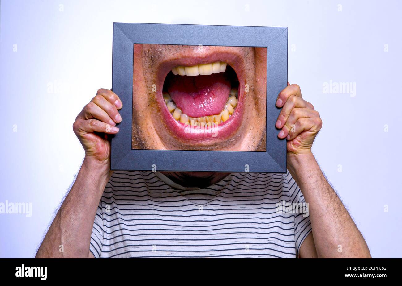 All mouth. Stock Photo