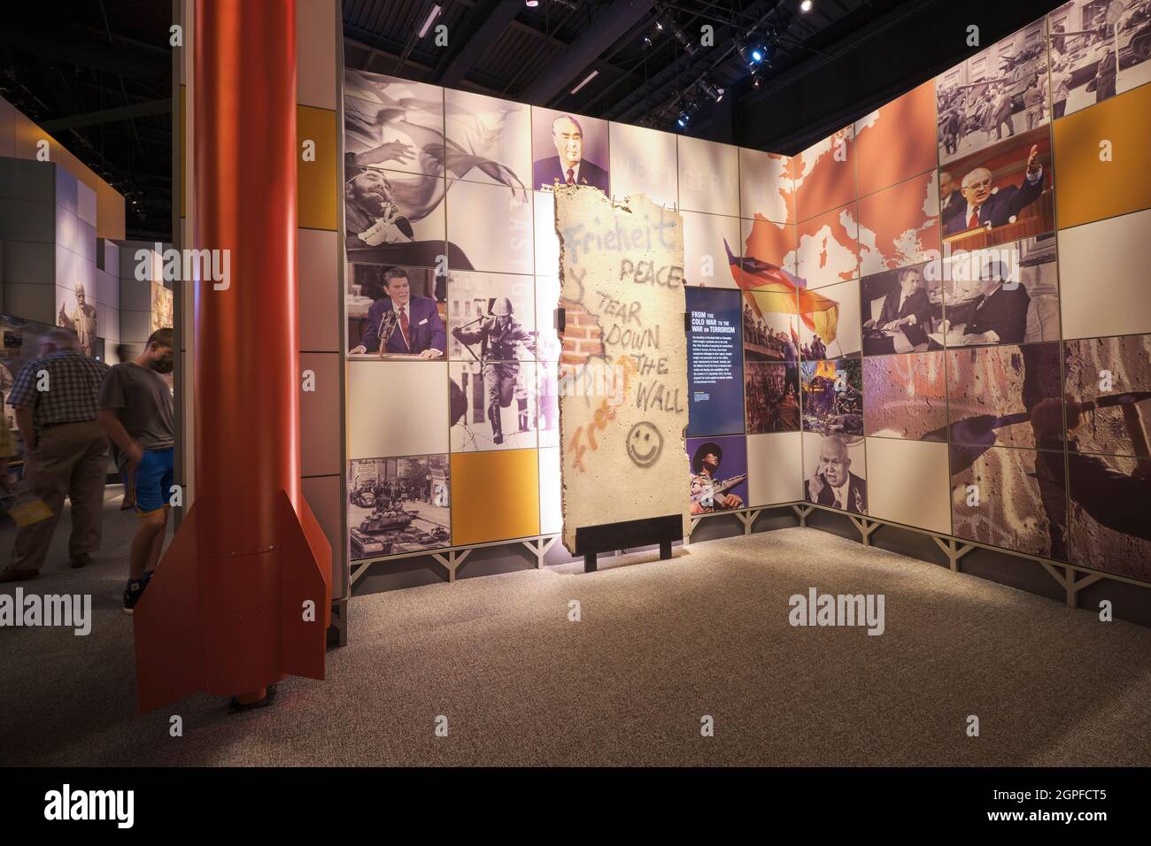 A section of the Berlin wall, a symbol of the Cold War, Iron Curtain