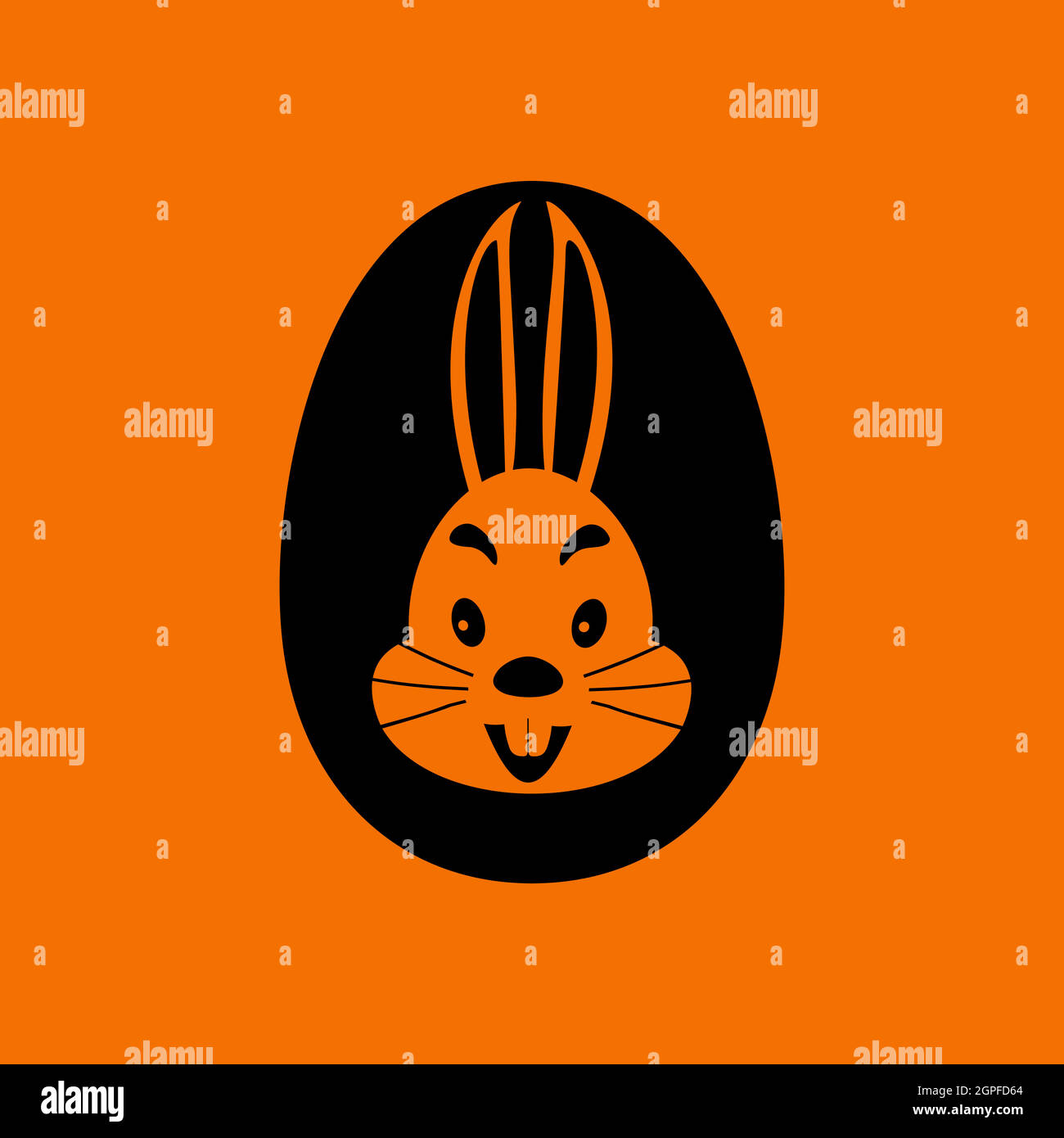 Easter Egg With Rabbit Icon Stock Vector Image & Art - Alamy