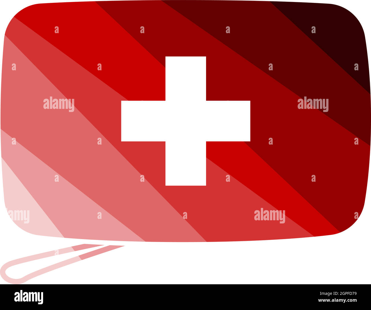 Alpinist First Aid Kit Icon Stock Vector
