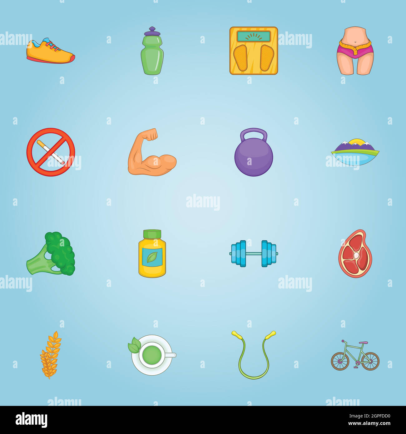 Sport icons set, cartoon style Stock Vector Image & Art - Alamy