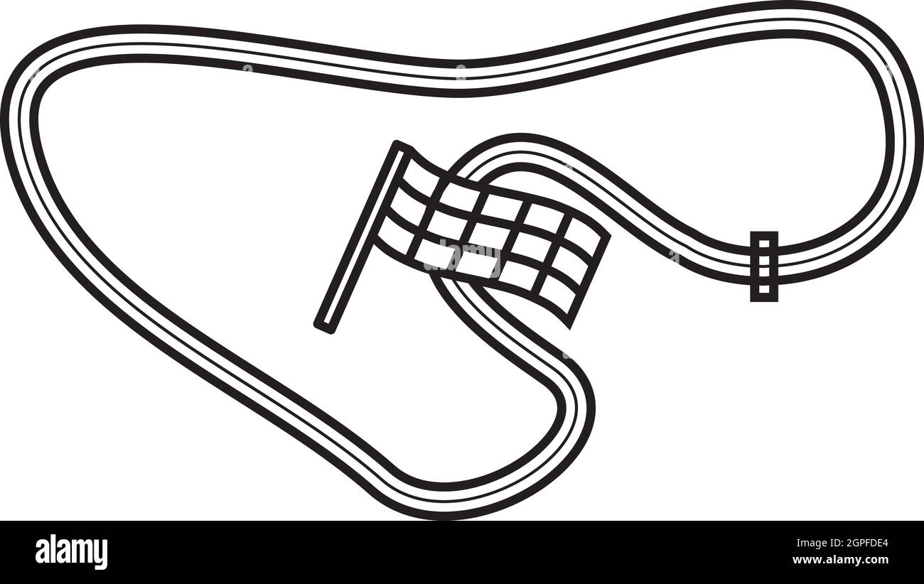 Speedway icon, outline style Stock Vector Image & Art - Alamy