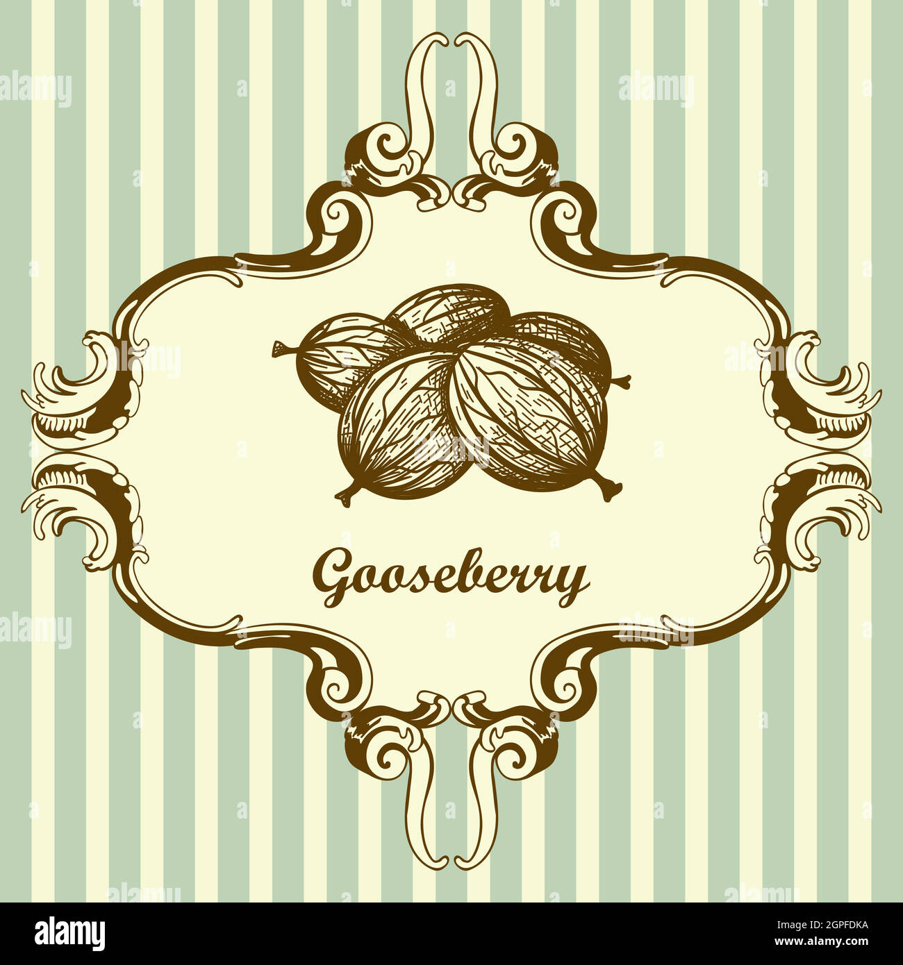 Icon Of Gooseberry Stock Vector