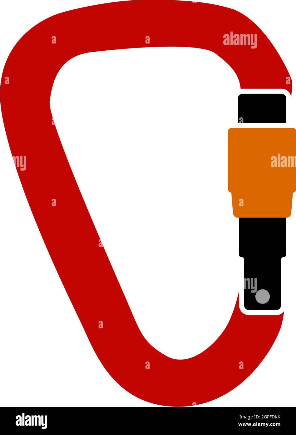 Alpinist Carabine Icon Stock Vector