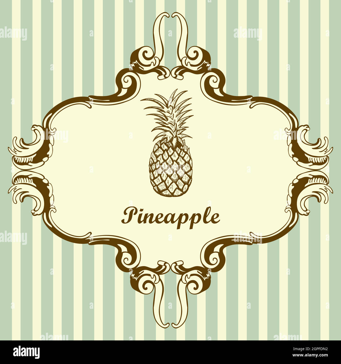 Icon Of Pineapple Stock Vector