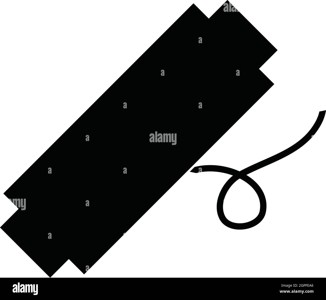 Slanted spool icon, simple style Stock Vector