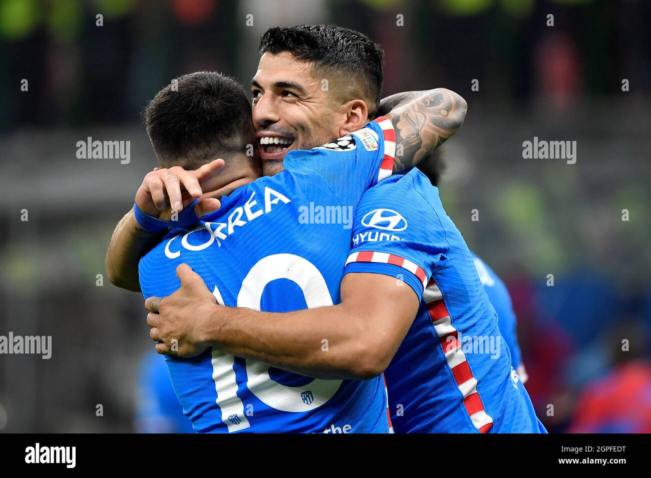 Milan, Italy. 28th Sep, 2021. Luis Suarez of Atletico Madrid