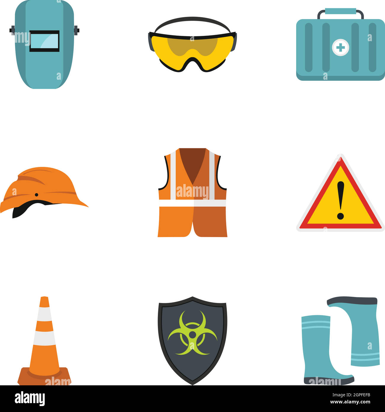 Building tools icons set, flat style Stock Vector Image & Art - Alamy