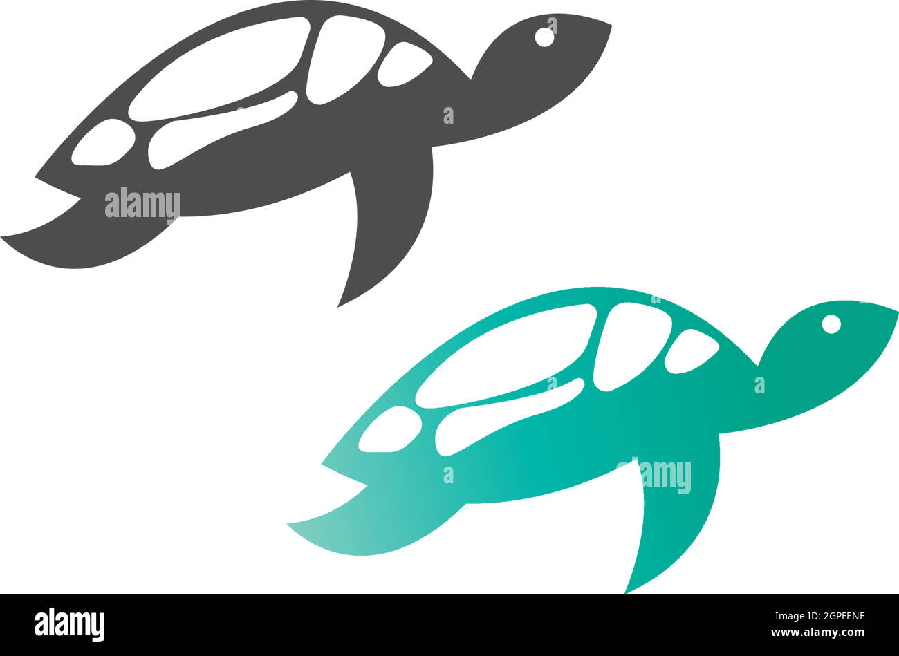 Turtle logo icon vector template illustration design concept Stock Vector
