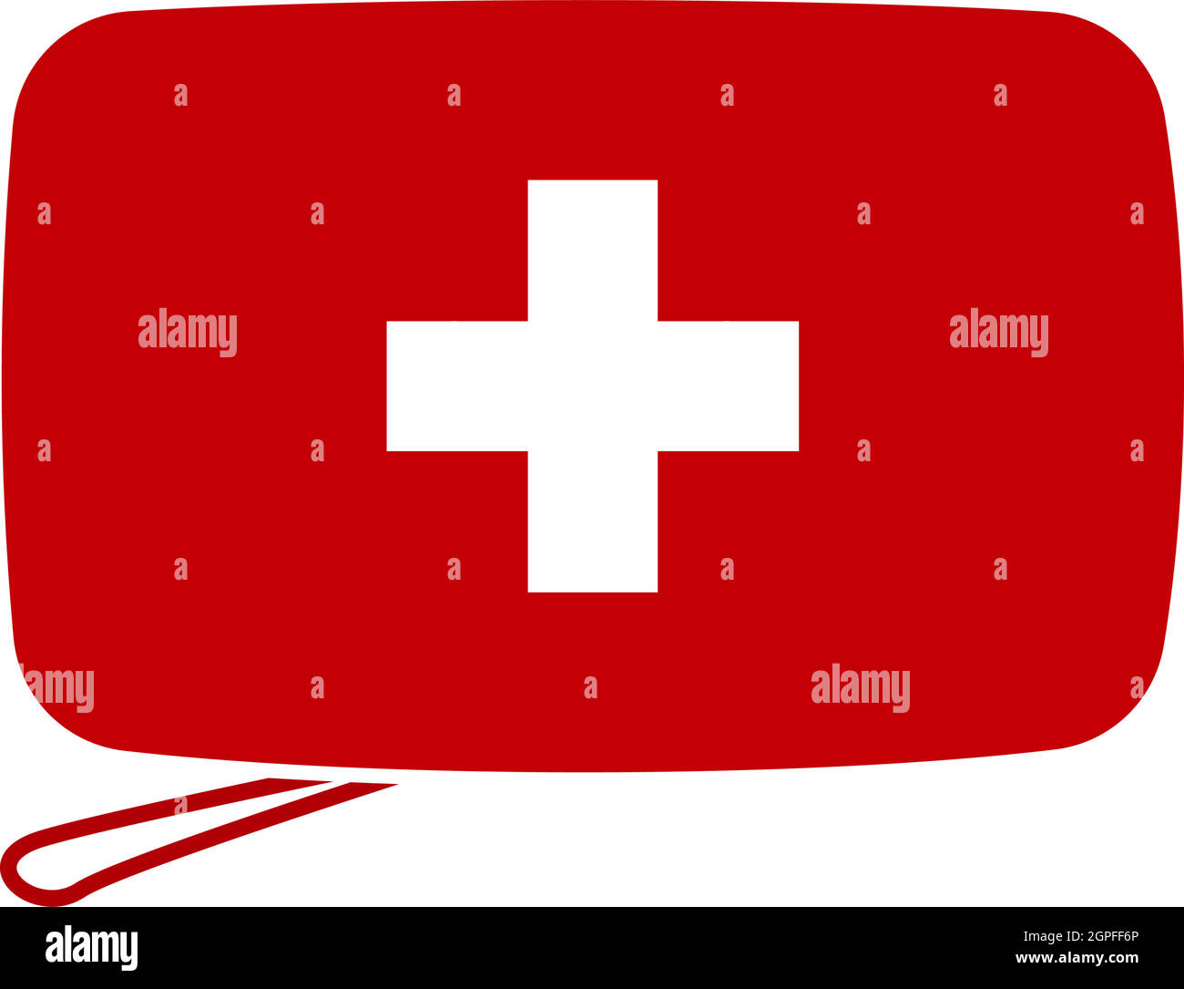 Alpinist First Aid Kit Icon Stock Vector